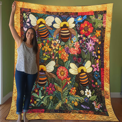 Bee And Flowers WO3107029CL Quilt