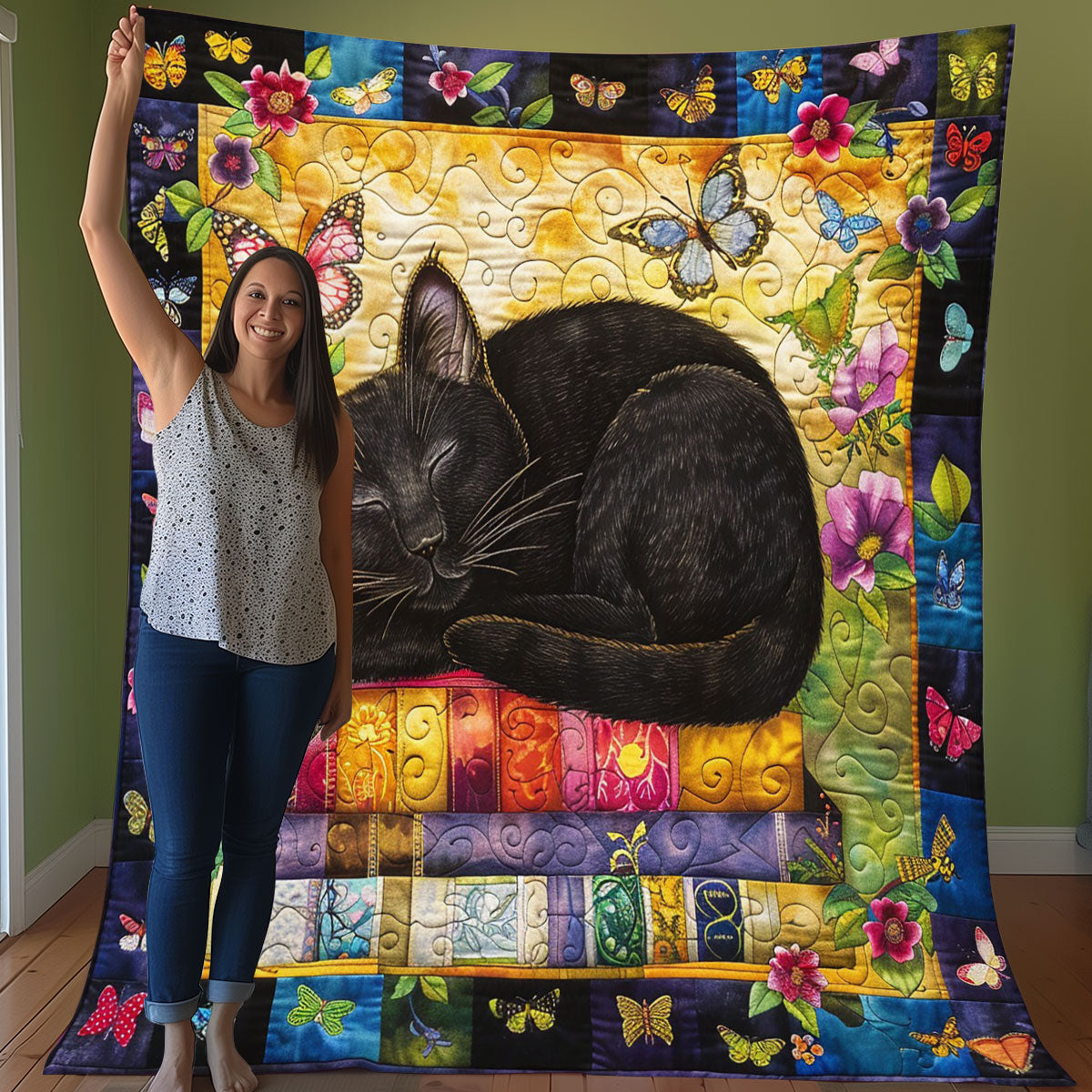 Black Cat Sleep WO3007007CL Quilt