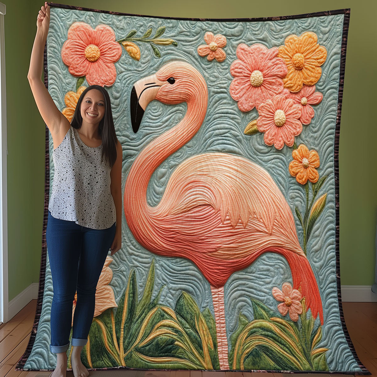 Flamingo WO0608037CL Quilt