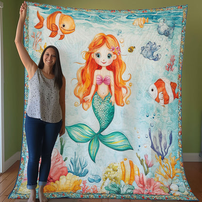 Gentle Mermaid And Sea WO0308012CL Quilt