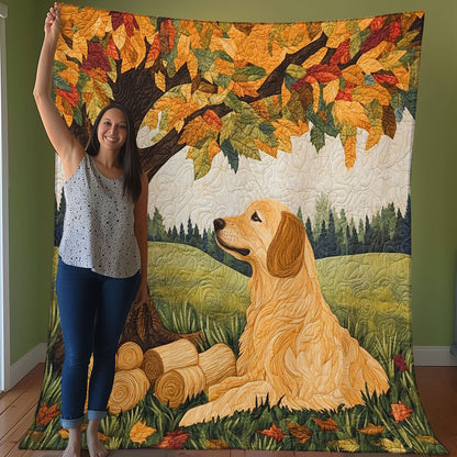 Gloden Retriever And Autumn WO0508006CL Quilt