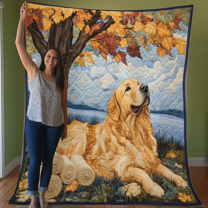 Golden Retriever Under The Tree WO0508005CL Quilt