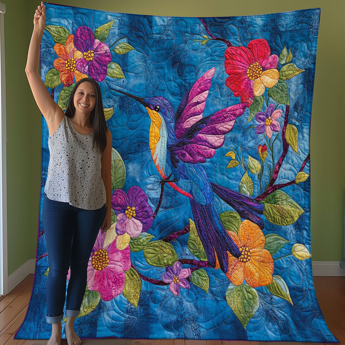 Hummingbird WO0108034CL Quilt