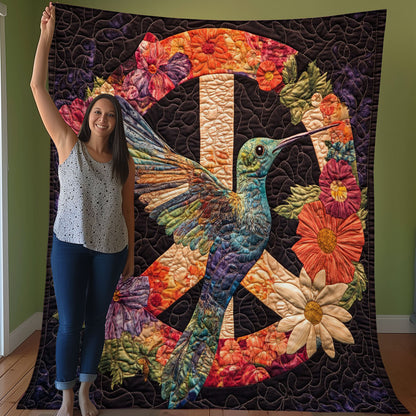 Hummingbird With Peace WO0208005CL Quilt