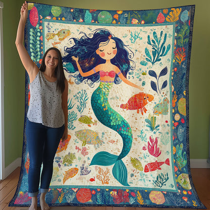 Mermaid With Sea Animals WO0308009CL Quilt