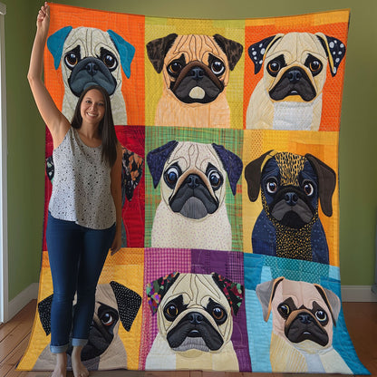 Pug Dogs WO0108023CL Quilt