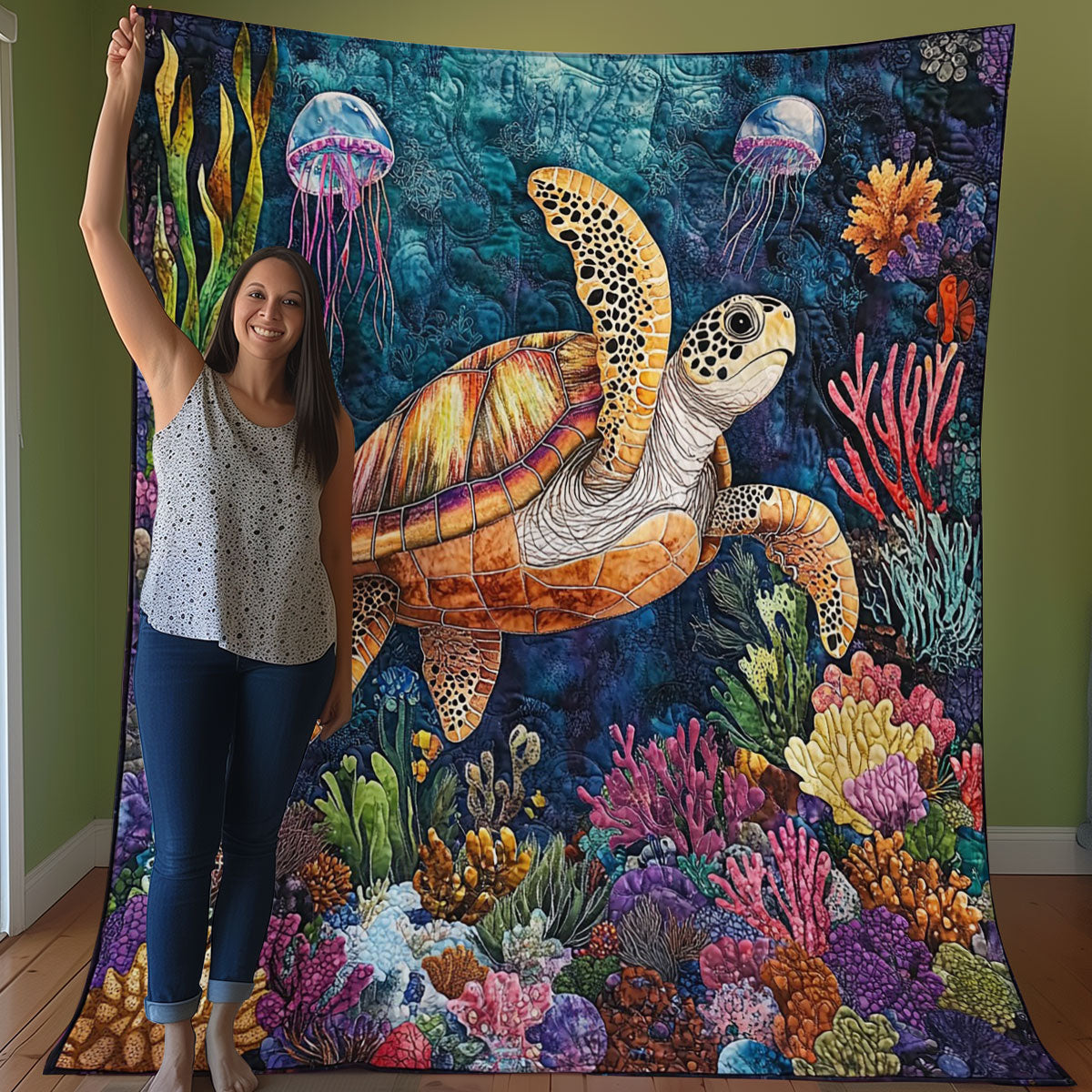 Sea Turtle WO0308006CL Quilt