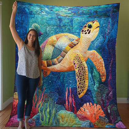 The Journey Of A Sea Turtle WO0308036CL Quilt