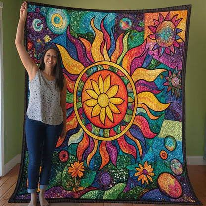 The Sun With Hippie Style WO0608036CL Quilt