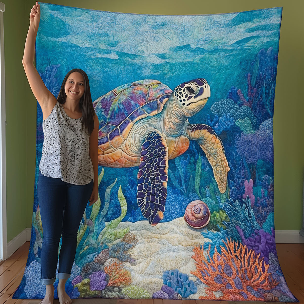 Turtle Sea WO0308004CL Quilt