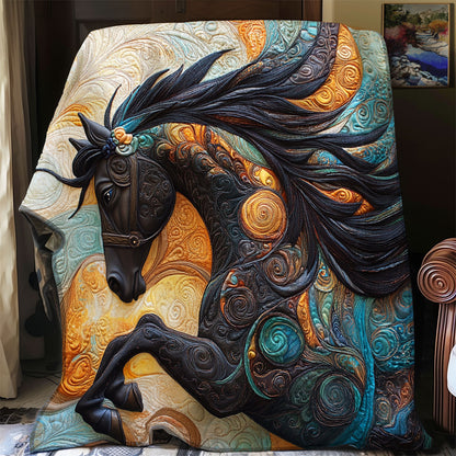 Abstract Horse XR0808033CL Quilt