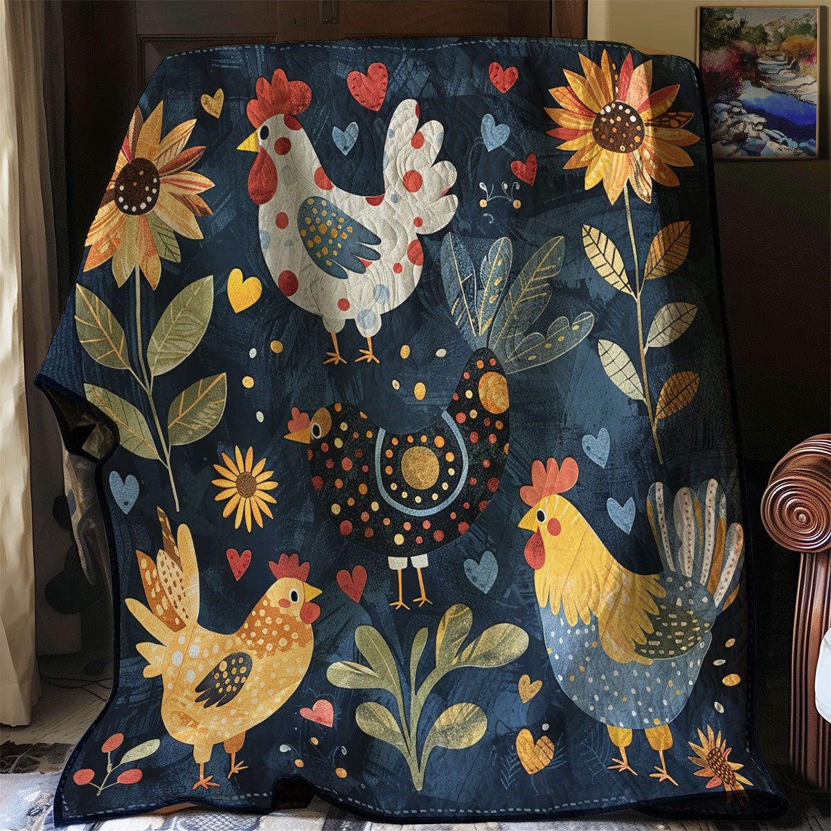 Adorable Chickens XR2907012CL Quilt