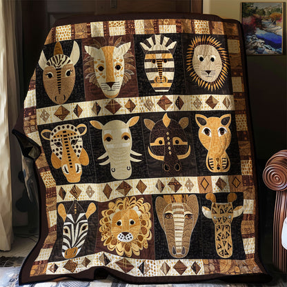 African Aminal Masks XR1706018CL Quilt