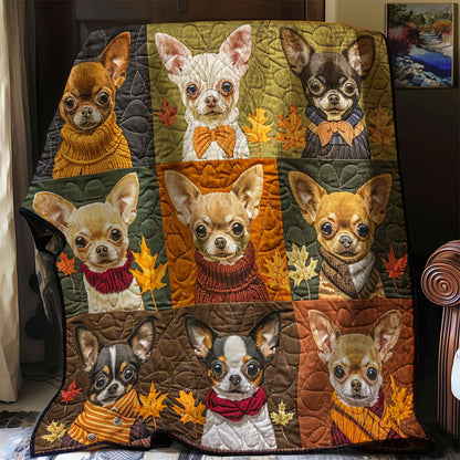 Autumn Chihuahua Delight XR3107008CL Quilt