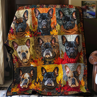 Autumn Scarf French Bulldogs XR3107007CL Quilt