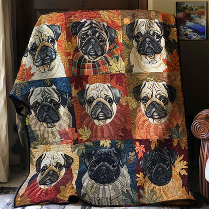 Autumn Scarf Pugs XR3107003CL Quilt