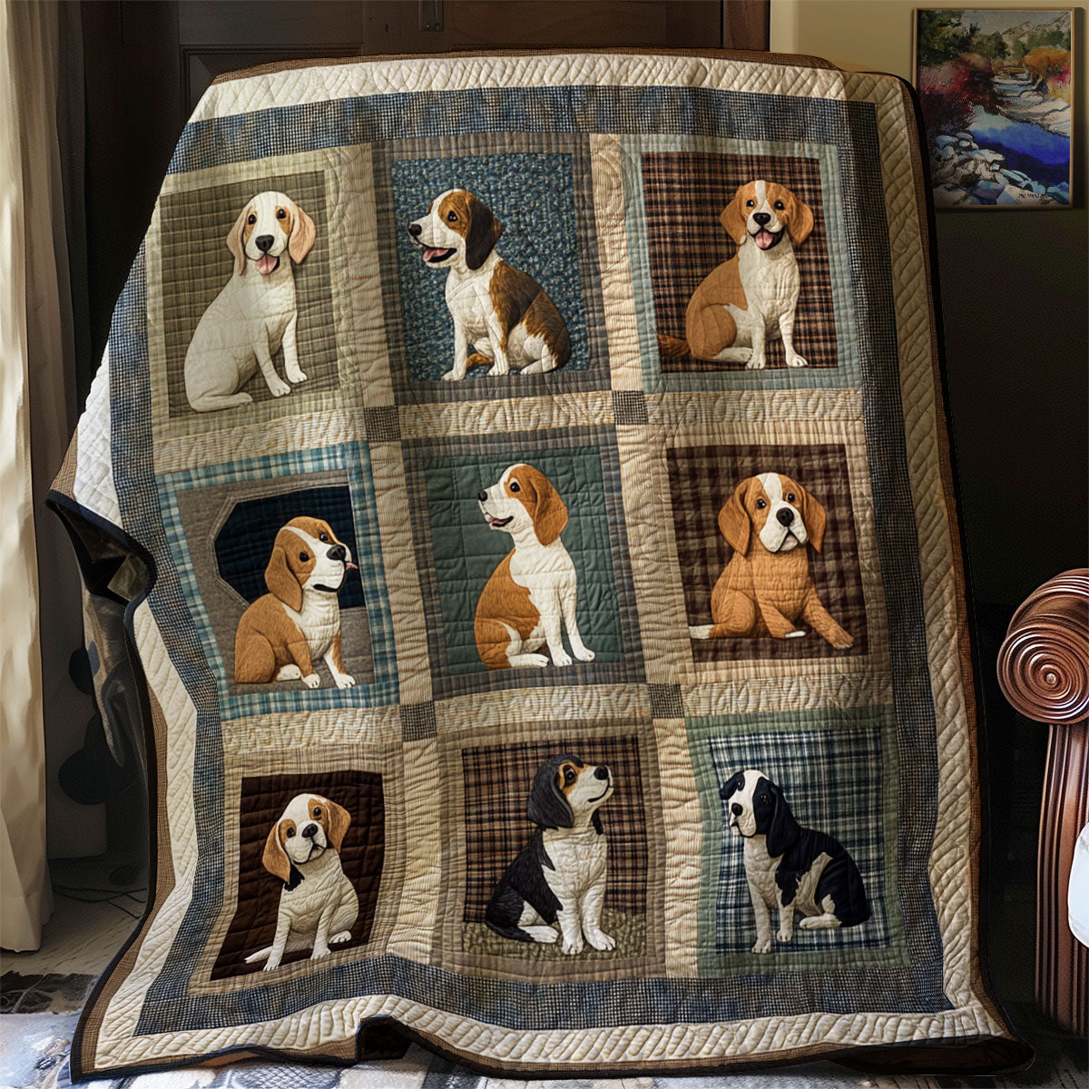 Baby Beagles XR0608019CL Quilt