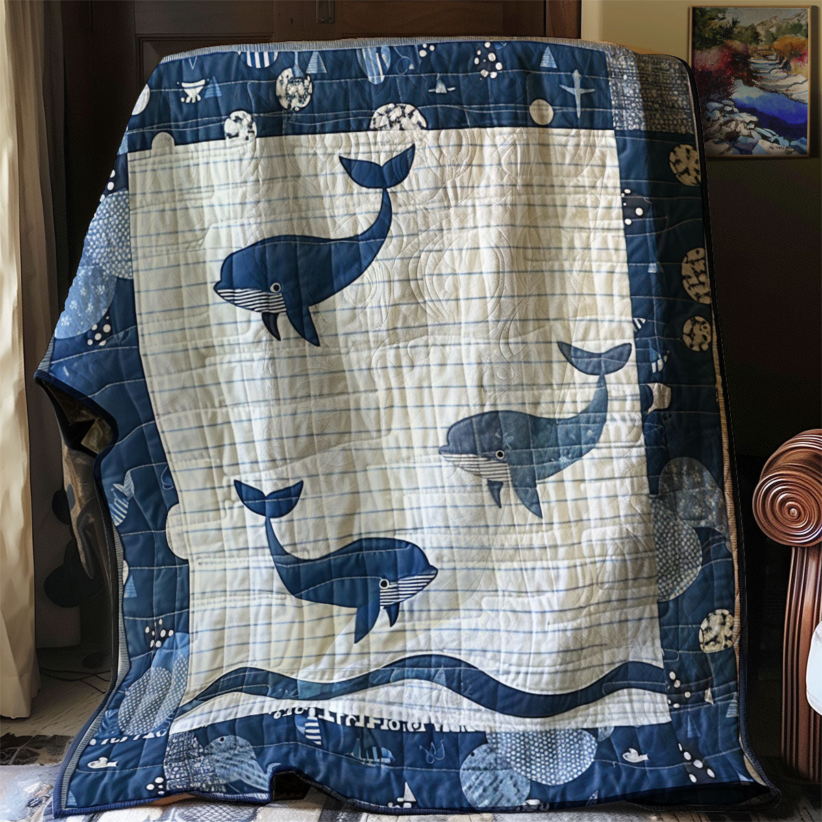 Baby Whales XR1107012CL Quilt