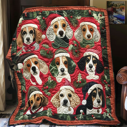 Beagles Christmas XR1508023CL Quilt