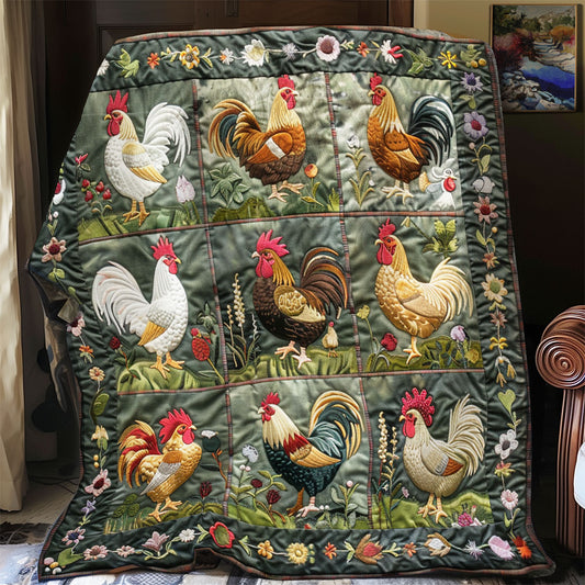 Beautiful Chickens XR0908028CL Quilt