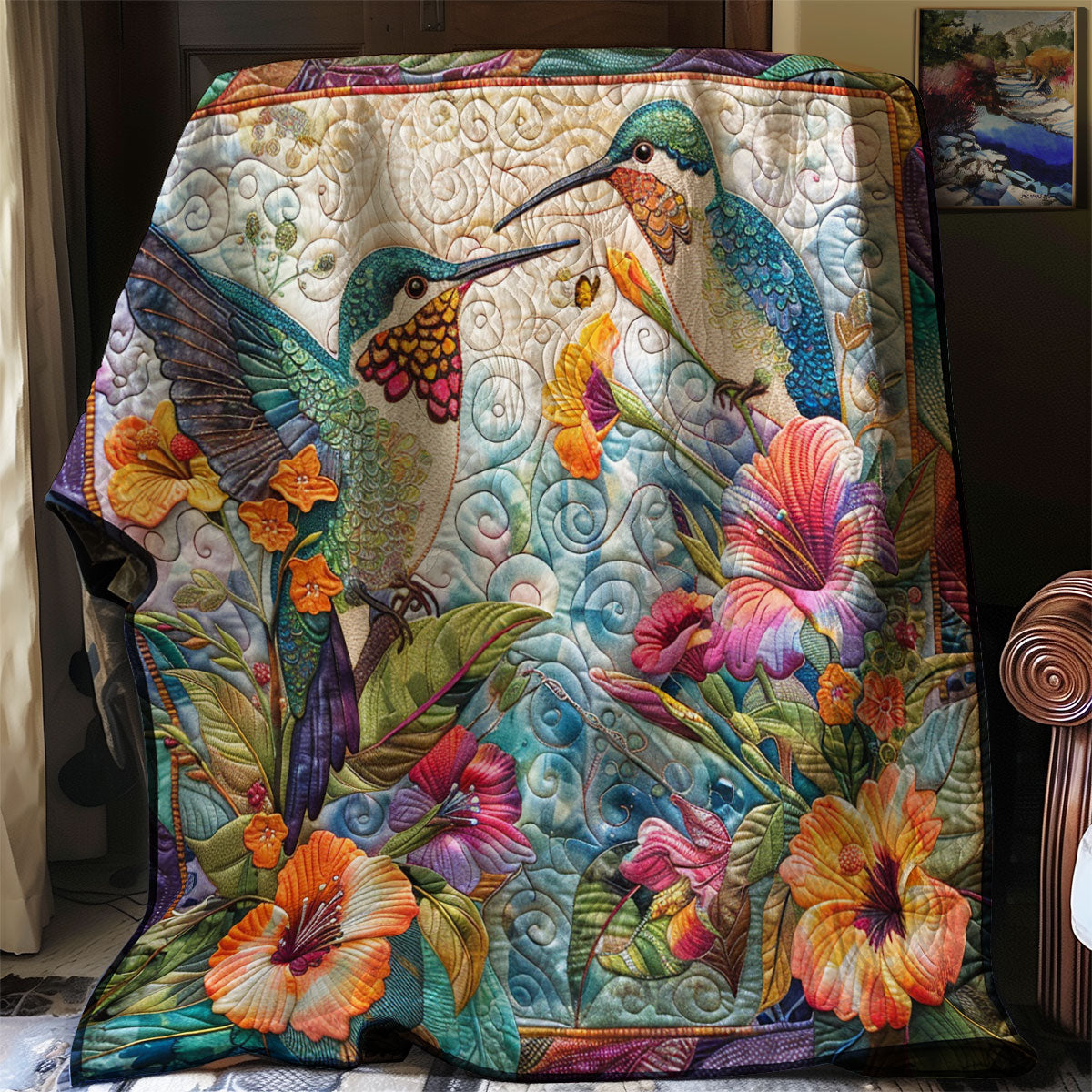 Beautiful Hummingbirds XR1507011CL Quilt