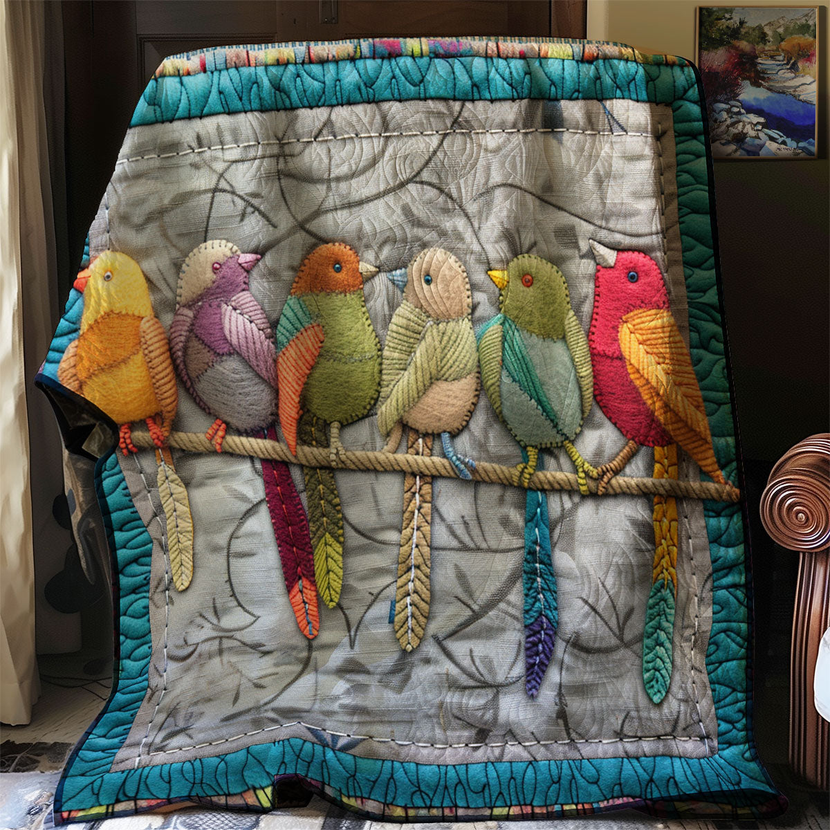 Bird Lovers XR1507015CL Quilt