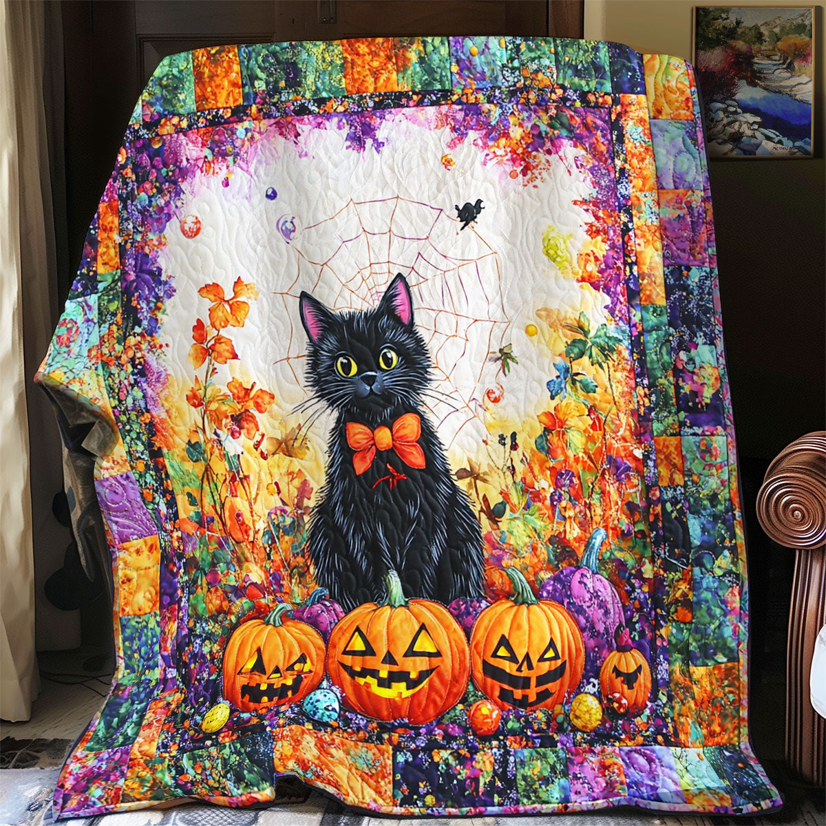 Black Cat In Halloween XR0808004CL Quilt