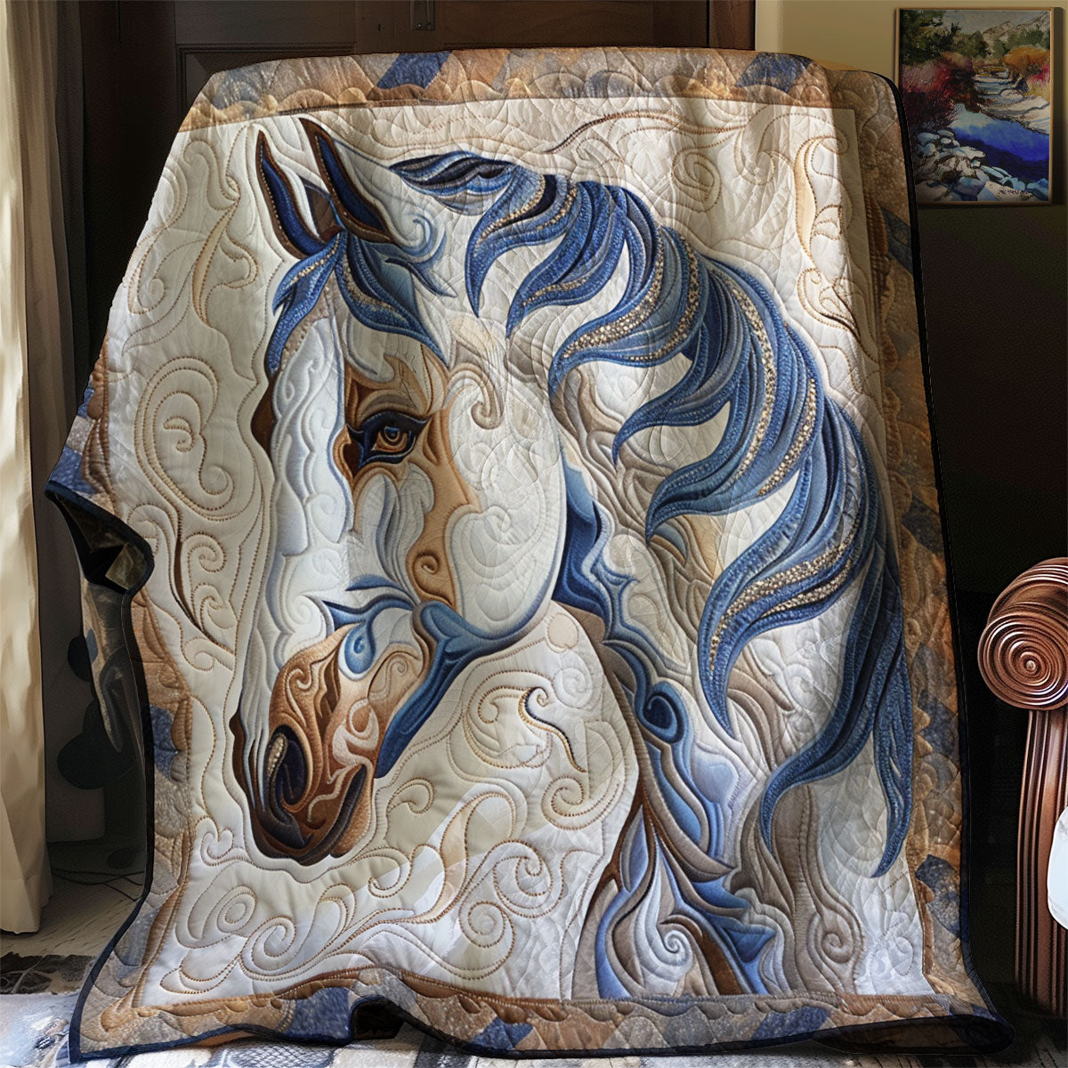 Blue Mane Horse XR1807007CL Quilt