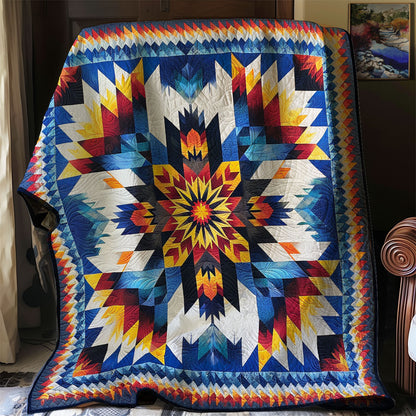 Blue Native American Star XR1707006CL Quilt