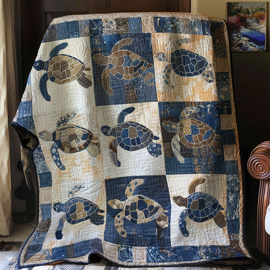 Blue Sea Turtles XR0207011CL Quilt