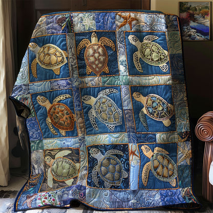 Blue Sea Turtles XR0507002CL Quilt