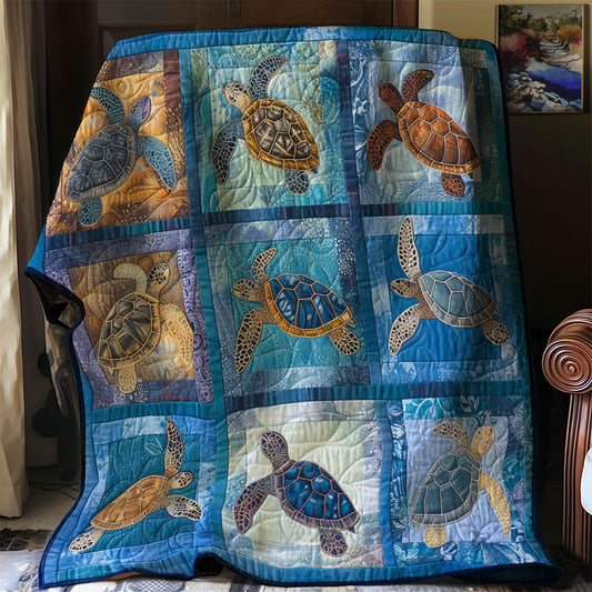 Blue Sea Turtles XR0507003CL Quilt