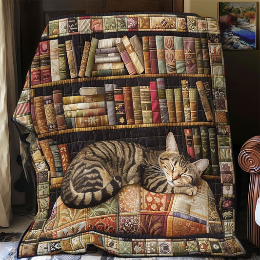 Bookself And Cats XR2608006CL Quilt