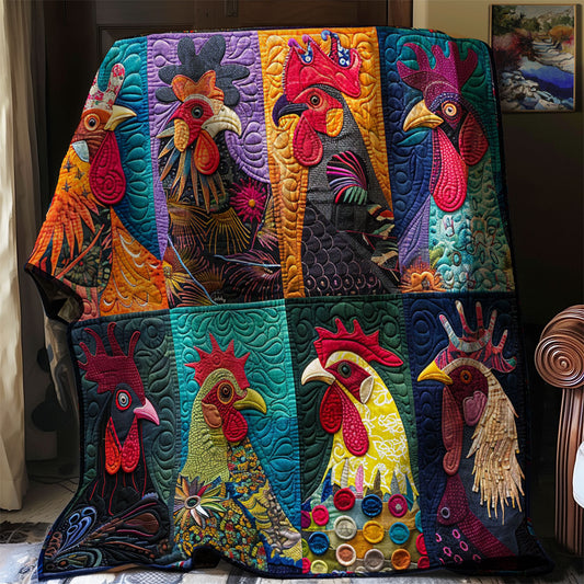 Brave Roosters XR2607016CL Quilt