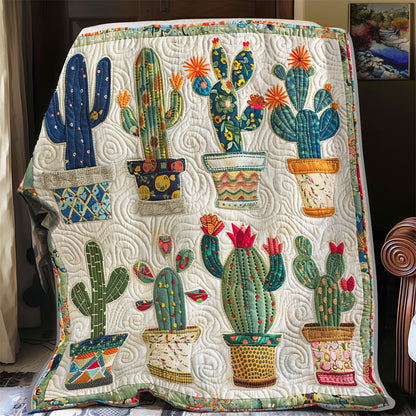 Cacti In Pots XR1408004CL Quilt