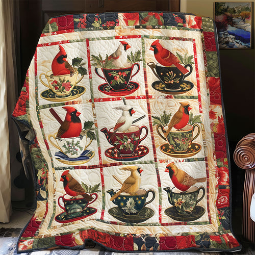 Cardinal Holly And Berries XR2408003CL Quilt