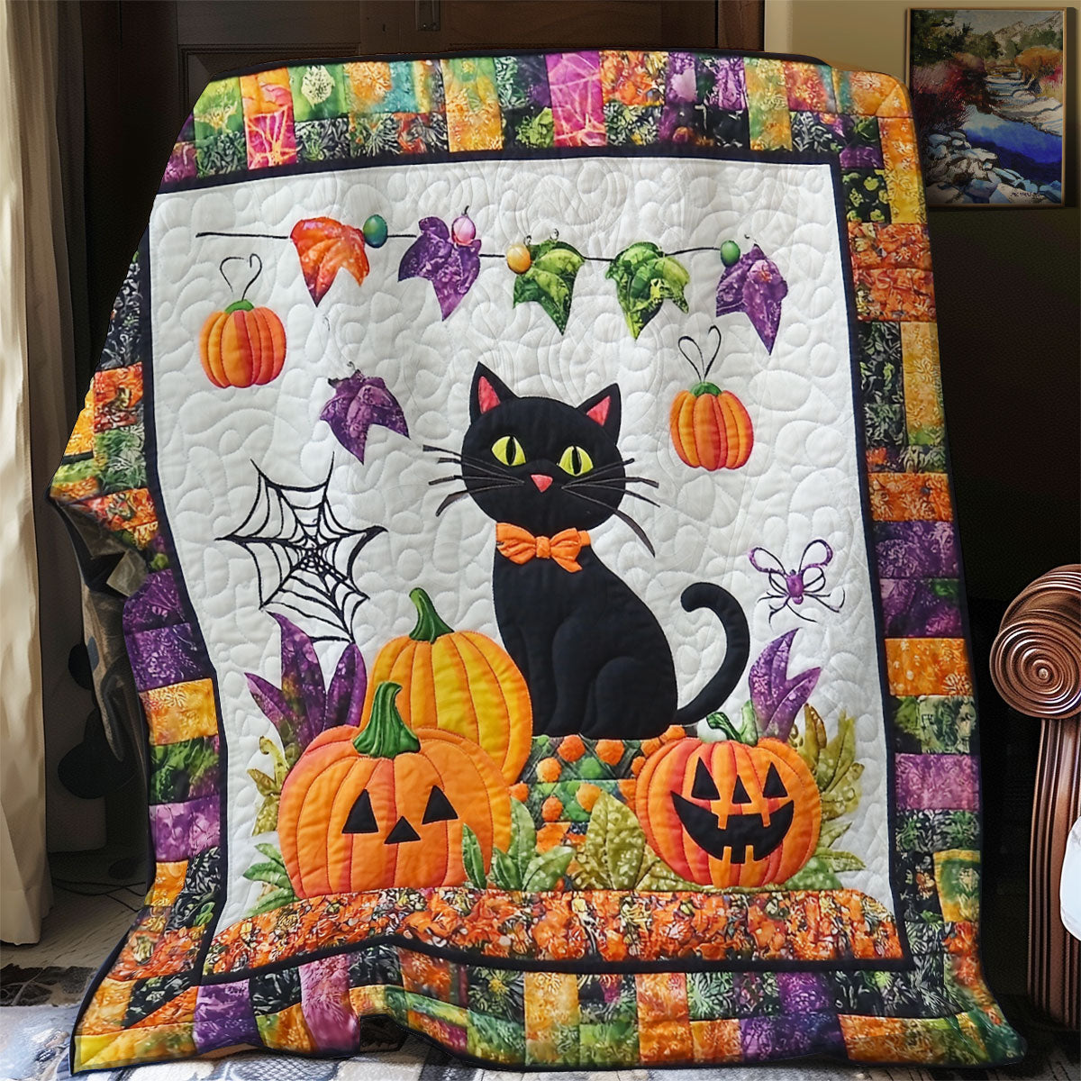 Cat Loves Halloween XR0808006CL Quilt