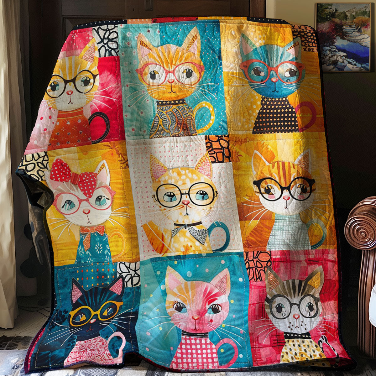 Cats Colorful WO2507002CL Quilt