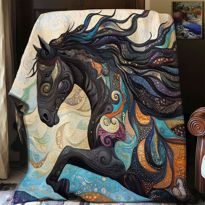 Charming Black Horse XR0808036CL Quilt