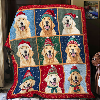 Cheerful Golden Retrievers XR2308022CL Quilt
