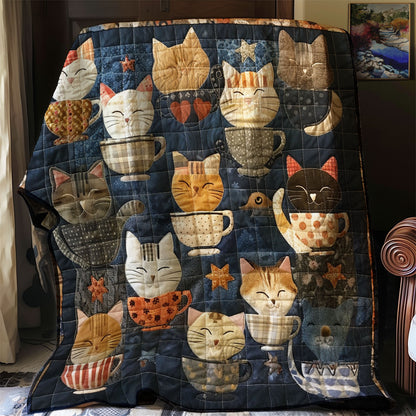 Cheerful Kitten Cup XR3007036CL Quilt