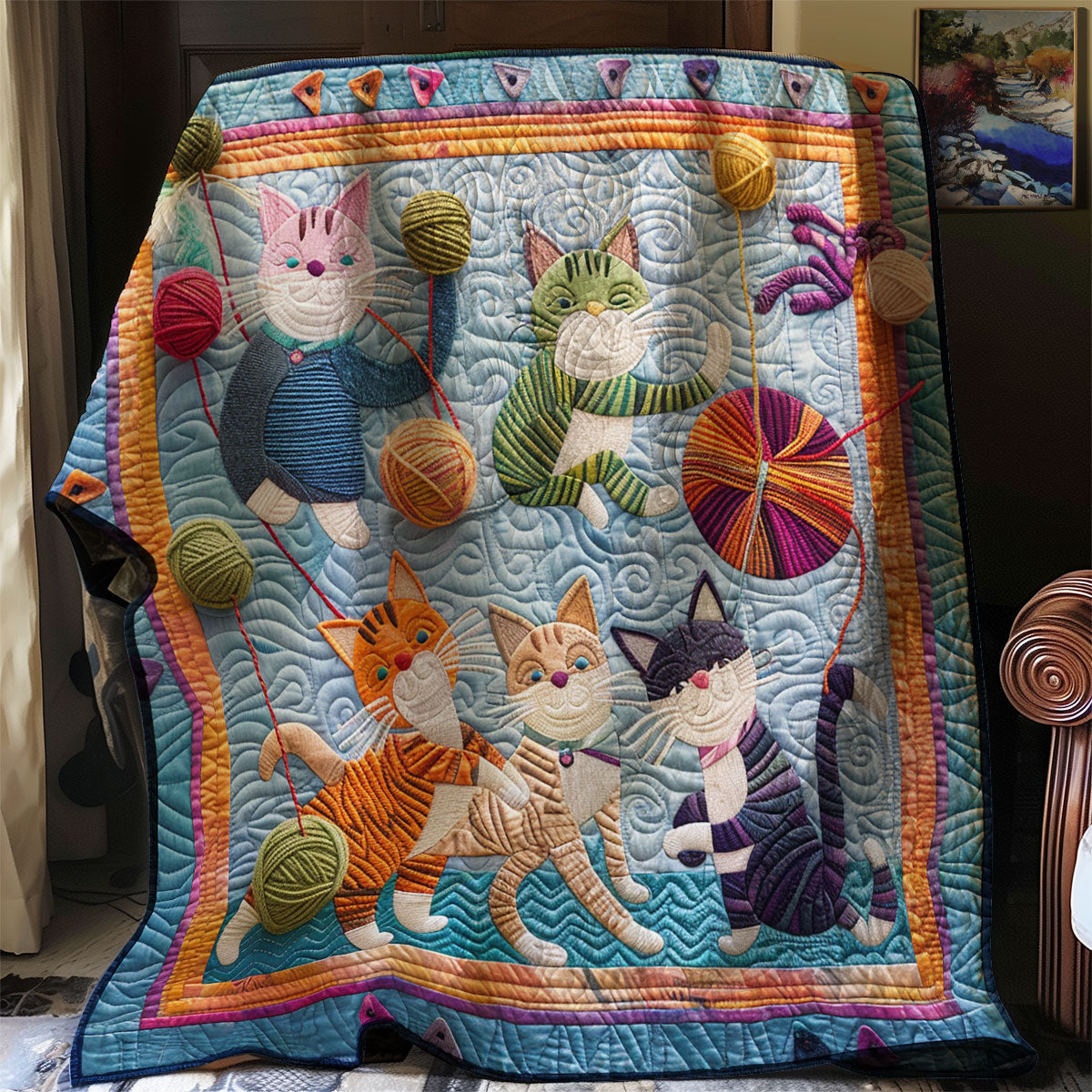 Cheerful Kitten XR3007028CL Quilt