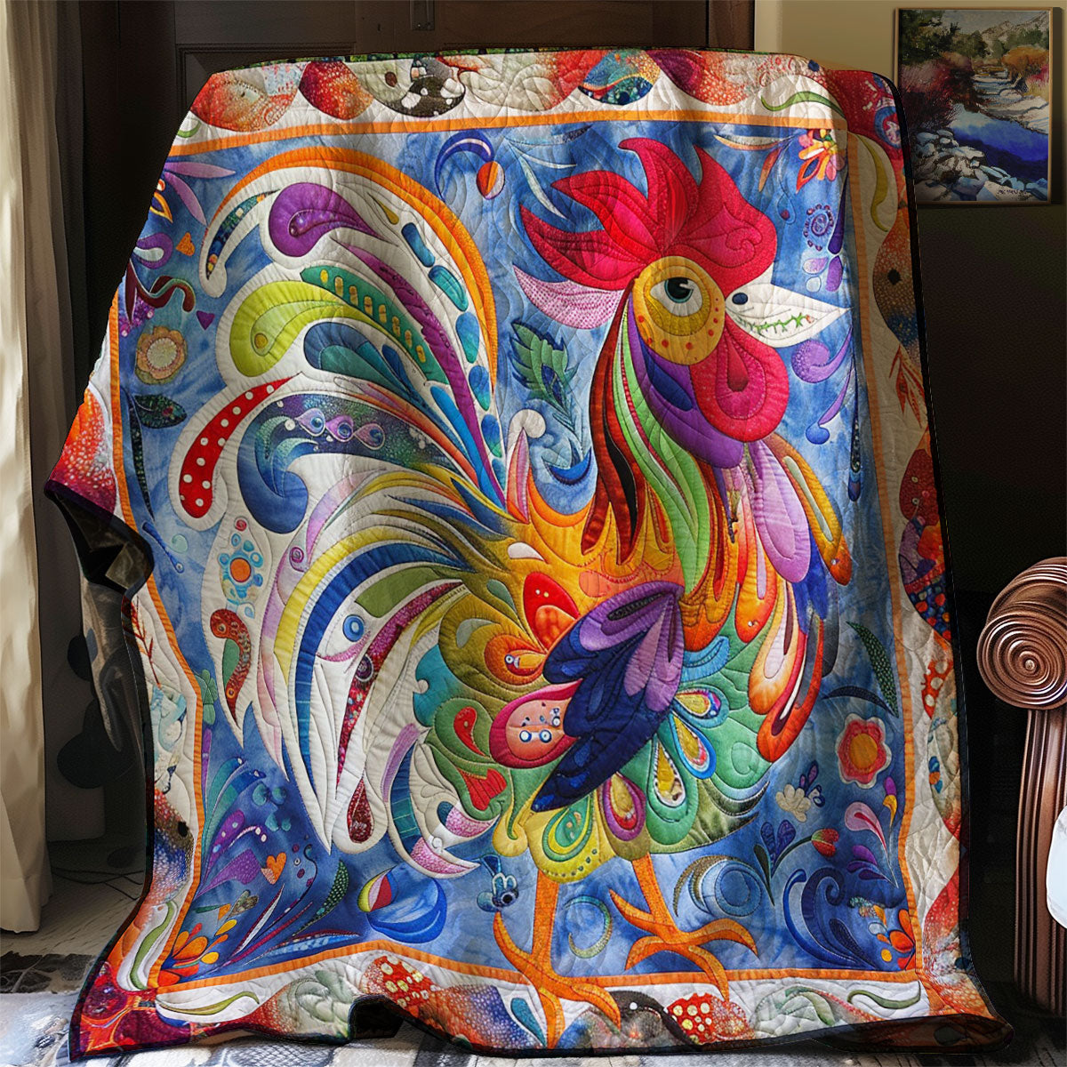 Chicken Colorful WO270724CL Quilt