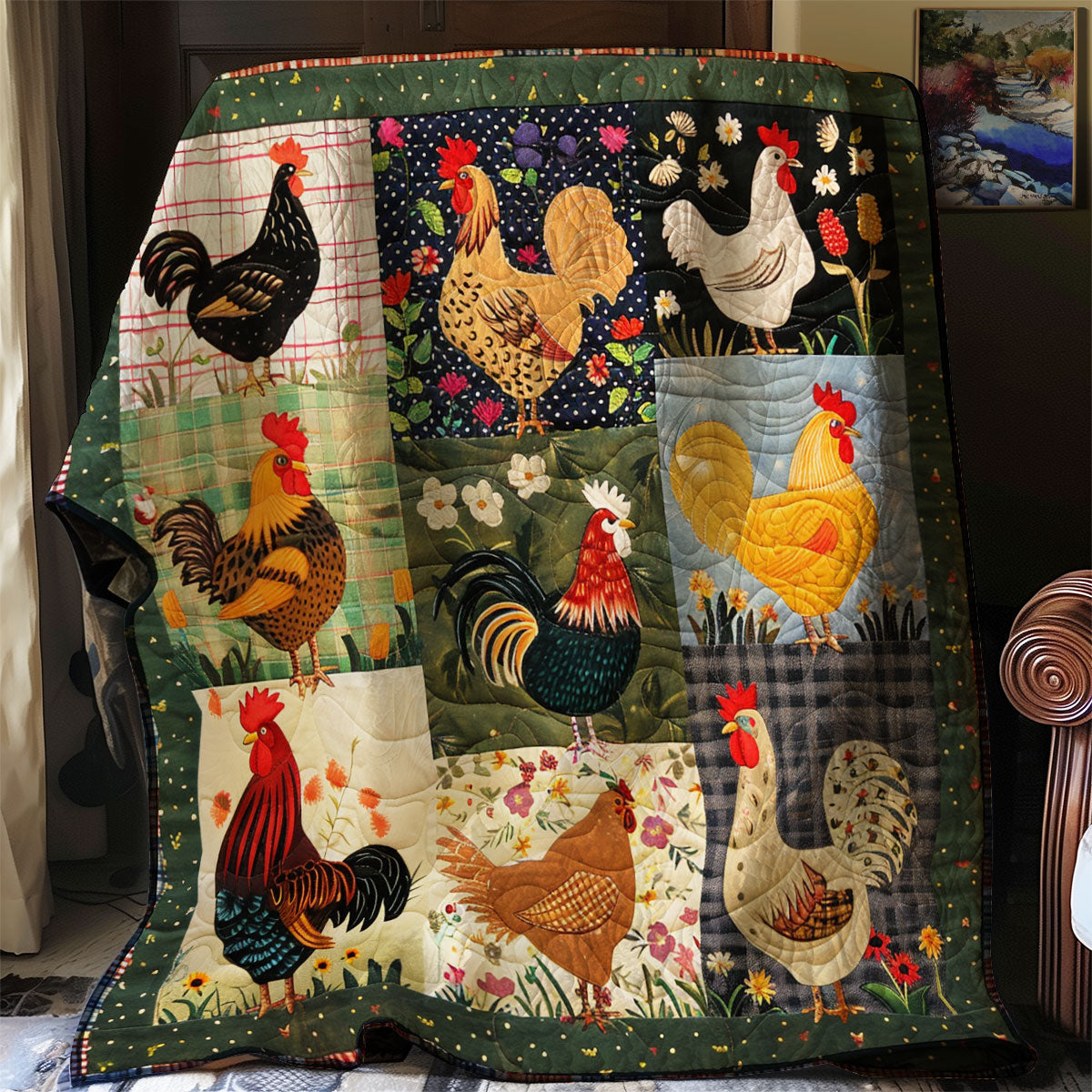 Chicken Lovers XR2806005CL Quilt