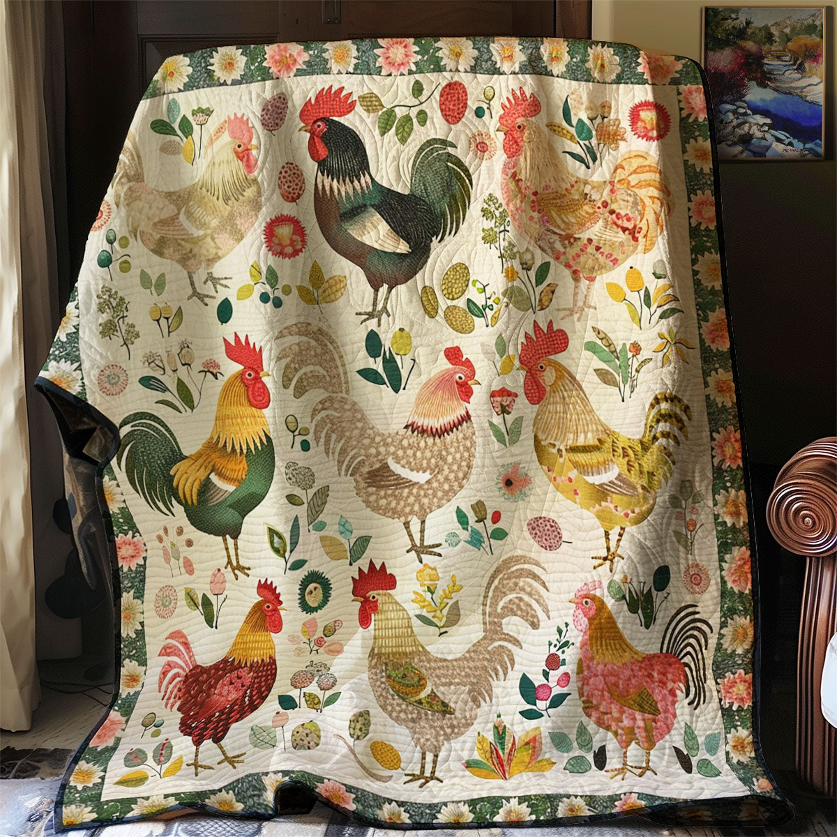 Chickens XR2606022CL Quilt