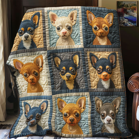 Chihuahua Faces XR2708004CL Quilt