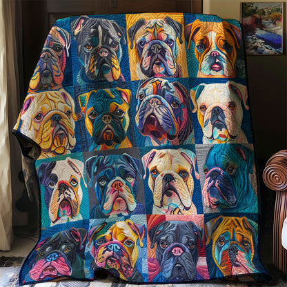 Coloful Bulldogs XR0807017CL Quilt