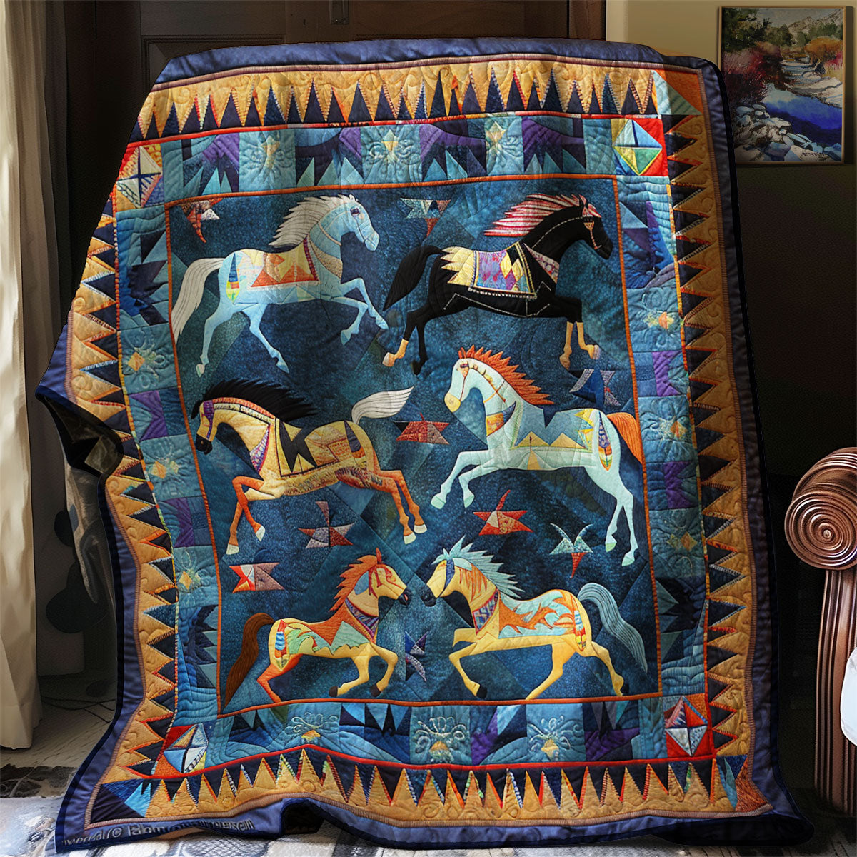 Coloful Horse XR0507028CL Quilt