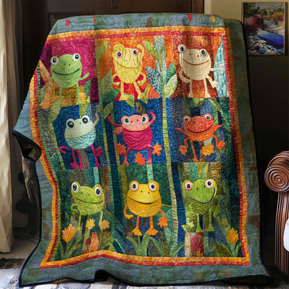 Colorful Frogs XR0108002CL Quilt