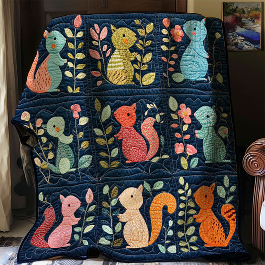 Colorful Squirrels XR0508039CL Quilt